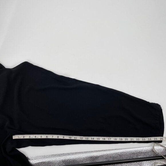 Eileen Fisher Black 100% Silk Pull On Pants Ankle Slits Womens Plus Size 2X - Picture 6 of 8